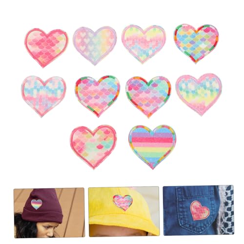 Homoyoyo 10 Stück Teiliges Herzförmiger Bügelaufnäher Bestickte Applikationen für Kleidung und Taschen Farbenfrohe DIY Patches zum Aufbügeln und Nähen Strapazierfähig und Zufällige Farbe Homoyoyo 10 Stück Teiliges Herzförmiger Bügelaufnäher Bestickte Applikationen für Kleidung und Taschen Farbenfrohe DIY Patches zum Aufbügeln und Nähen Strapazierfähig und Zufällige Farbe von Homoyoyo