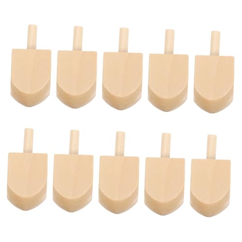 Homoyoyo 10 Stück Teiliges Holz Dreidel Unbemalt Langlebige Chanukka Dreidel zum Bemalen DIY Partyspielzeug für Erwachsene Robustes Holz für Familienfeiern und Festdekoration von Homoyoyo