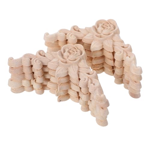 Homoyoyo 10 Stück Teiliges Holz Geschnitzte Eckapplikationen Unlackiert Design aus für Möbel Tür Schrank Kommode Wand Dekoration Elegantes Europäisches Kunsthandwerk Homoyoyo 10 Stück Teiliges Holz Geschnitzte Eckapplikationen Unlackiert Design aus für Möbel Tür Schrank Kommode Wand Dekoration Elegantes Europäisches Kunsthandwerk von Homoyoyo