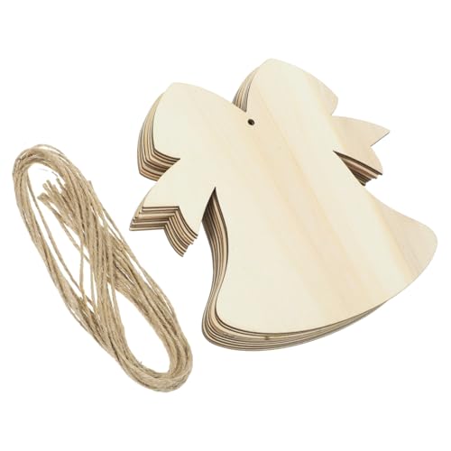 Homoyoyo 10 Stück Teiliges Holzanhänger Weihnachten Unfertige Holzscheiben zum Bemalen Leichtes DIY Christbaumschmuck Bastelset Natürliche Holzembleme für Weihnachtsbaum Deko von Homoyoyo
