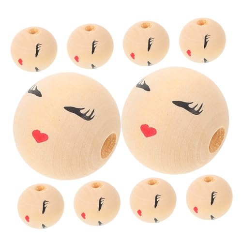 Homoyoyo 10 Stück Teiliges Holzperlen mit Fröhlichem Smile Gesicht Runde Natürliche Holzperlen für DIY Schmuckherstellung Langlebige für Kreative Bastelprojekte und Armbänder Homoyoyo 10 Stück Teiliges Holzperlen mit Fröhlichem Smile Gesicht Runde Natürliche Holzperlen für DIY Schmuckherstellung Langlebige für Kreative Bastelprojekte und Armbänder von Homoyoyo