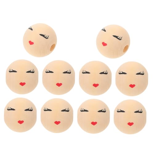 Homoyoyo 10 Stück Teiliges Holzperlen mit Lachendem Gesicht Natürliche Runde Bastelperlen Holz Langlebig für DIY Schmuckherstellung Armbänder Halsketten Vielseitig Einsetzbar Homoyoyo 10 Stück Teiliges Holzperlen mit Lachendem Gesicht Natürliche Runde Bastelperlen Holz Langlebig für DIY Schmuckherstellung Armbänder Halsketten Vielseitig Einsetzbar von Homoyoyo