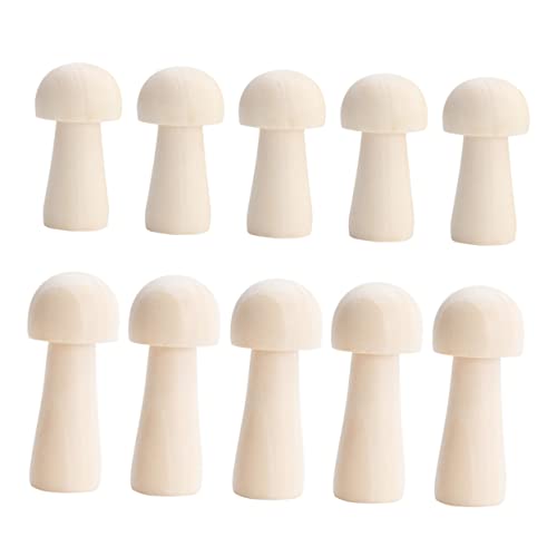 Homoyoyo 10 Stück Teiliges Holzpilz Set Naturfarbene DIY Holzpuppen Glatte Oberfläche Bemalbare Holzfiguren für Kreative Handwerkliche Kunstprojekte Leicht und Langlebig Homoyoyo 10 Stück Teiliges Holzpilz Set Naturfarbene DIY Holzpuppen Glatte Oberfläche Bemalbare Holzfiguren für Kreative Handwerkliche Kunstprojekte Leicht und Langlebig von Homoyoyo