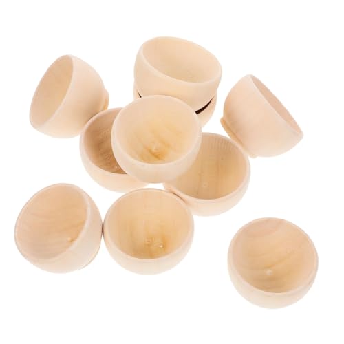 Homoyoyo 10 Stück Teiliges Holzschalen zum Basteln Unbehandelte Multifunktionale DIY Holzschalen für Kreative Projekte und Heimdekoration für und Fotorequisiten Homoyoyo 10 Stück Teiliges Holzschalen zum Basteln Unbehandelte Multifunktionale DIY Holzschalen für Kreative Projekte und Heimdekoration für und Fotorequisiten von Homoyoyo