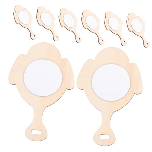 Homoyoyo 10 Stück Teiliges Holzspiegel für Unvollendete zum Bemalen DIY Bastelset mit Zartem Design Kreativspielzeug für Kindergarten und Malspaß Homoyoyo 10 Stück Teiliges Holzspiegel für Unvollendete zum Bemalen DIY Bastelset mit Zartem Design Kreativspielzeug für Kindergarten und Malspaß von Homoyoyo