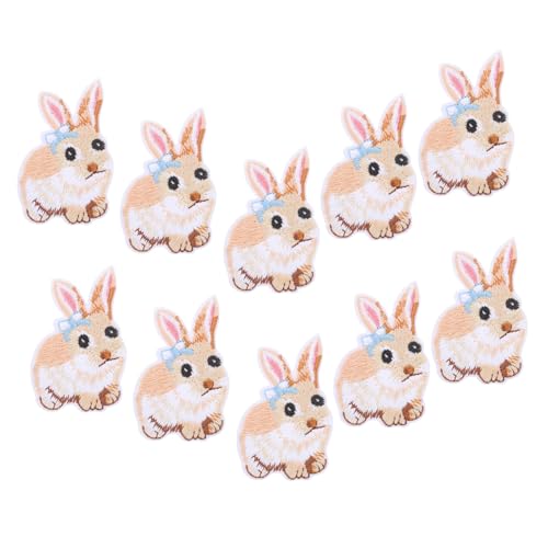 Homoyoyo 10 Stück Teiliges Kaninchen Stickerei Patches Aufbügelbare Cartoon Tier Applikationen für Kleidung Jacken Jeans und Hüte Einfach Anzuwenden Vielseitig Einsetzbar von Homoyoyo