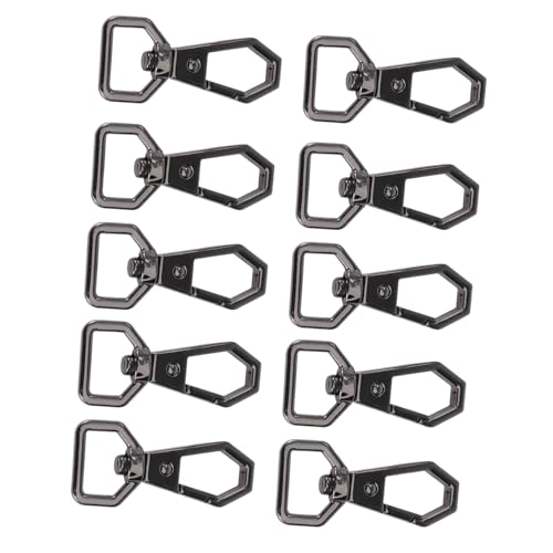 Homoyoyo 10 Stück Teiliges Karabinerverschlüsse in Gunmetal Schwarz Innendurchmesser Schlüsselringe mit Schwenkbarem Haken Praktische Anhänger für Handtaschen Rucksäcke von Homoyoyo