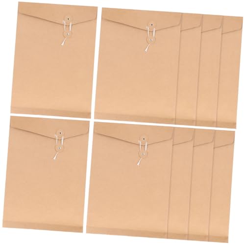 Homoyoyo 10 Stück Teiliges Kraftpapier Umschlagset mit Kordelverschluss Stabile Dokumentenmappe Reißfest Umweltfreundlich für Büro Schule und Organisation Wichtiger Unterlagen Homoyoyo 10 Stück Teiliges Kraftpapier Umschlagset mit Kordelverschluss Stabile Dokumentenmappe Reißfest Umweltfreundlich für Büro Schule und Organisation Wichtiger Unterlagen von Homoyoyo