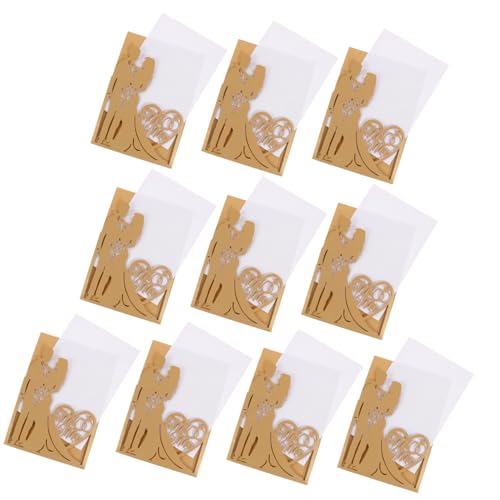 Homoyoyo 10 Stück Teiliges Kreative Hochzeitseinladungskarten mit Filigranem Hohlstanzdesign Goldfarben Edles Papier für Hochzeit Party und Brautpaar Geschenke Homoyoyo 10 Stück Teiliges Kreative Hochzeitseinladungskarten mit Filigranem Hohlstanzdesign Goldfarben Edles Papier für Hochzeit Party und Brautpaar Geschenke von Homoyoyo