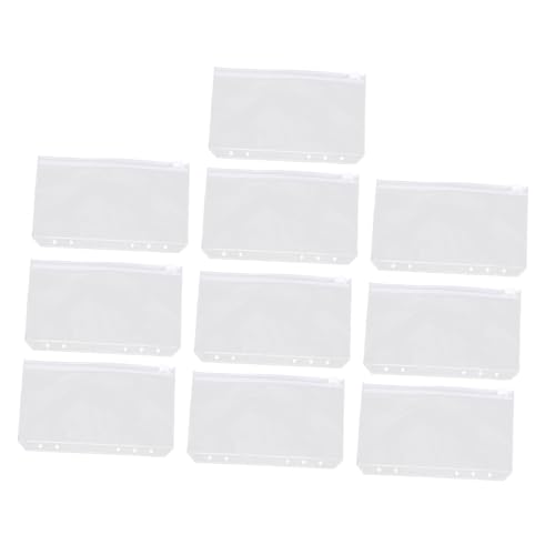 Homoyoyo 10 Stück Teiliges PVC Zipper Einsteckseiten Transparent Robuste Dokumententaschen mit Reißverschluss Vielseitige Organizer für Loseblatt Ordner und Aufbewahrung von Homoyoyo