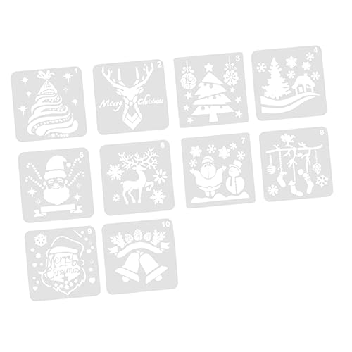 Homoyoyo 10 Stück Teiliges Pet Schablonen Weihnachtsmotive Kindgerechte Malvorlagen Langlebige Sichere Hohlraum Templates für Zeichnen Basteln Scrapbooking Diy Fotoalbumdekoration Homoyoyo 10 Stück Teiliges Pet Schablonen Weihnachtsmotive Kindgerechte Malvorlagen Langlebige Sichere Hohlraum Templates für Zeichnen Basteln Scrapbooking Diy Fotoalbumdekoration von Homoyoyo