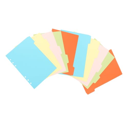 Homoyoyo 10 Stück Teiliges Register Ordner Trennblätter Buntes Farbige Register Trenner für Ringbuch Organizer Büro Schule von Homoyoyo