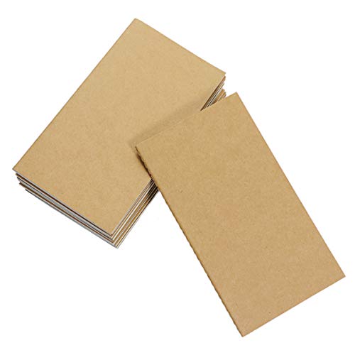 Homoyoyo 10 Stück Teiliges Retro Kraftpapier Notizbuch Leeres Tagebuch für Reisen Zeichnungen Kreative Schreibarbeiten Büro und Schule Weiße von Homoyoyo