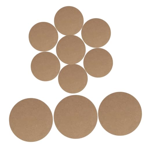 Homoyoyo 10 Stück Teiliges Runde Holzplatten für Modelliermasse Stabile Töpferscheiben als Bastelunterlage DIY Tonhandwerk Basis Unlackierte Holzscheiben für Kreative Kunstprojekte von Homoyoyo