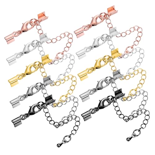 Homoyoyo 10 Stück Teiliges Schmuckverschlüsse und Kettenverbinder aus Kupfer Robuste Karabinerverschlüsse und Endkappen für DIY Armbänder Halsketten Vielseitig für Schmuckherstellung Homoyoyo 10 Stück Teiliges Schmuckverschlüsse und Kettenverbinder aus Kupfer Robuste Karabinerverschlüsse und Endkappen für DIY Armbänder Halsketten Vielseitig für Schmuckherstellung von Homoyoyo