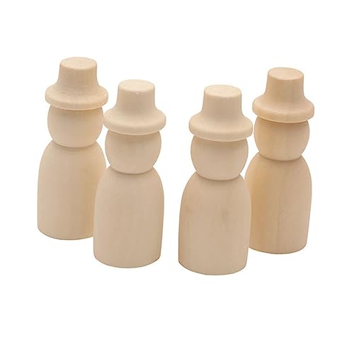 Homoyoyo 10 Stück Teiliges Set Holzfiguren für DIY Bemalbare Holzpuppen mit zur Kreativen Gestaltung und Dekoration von Puppen und Spielzeugen von Homoyoyo