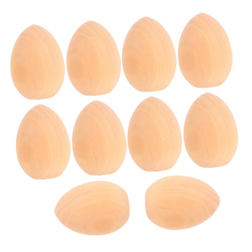 Homoyoyo 10 Stück Teiliges Set Unbemalte Holz Ostereier zum Bemalen und Basteln Kinderfreundliche DIY Holzeier für Osterdeko Bastelset für Jungen und Mädchen Homoyoyo 10 Stück Teiliges Set Unbemalte Holz Ostereier zum Bemalen und Basteln Kinderfreundliche DIY Holzeier für Osterdeko Bastelset für Jungen und Mädchen von Homoyoyo