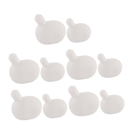 Homoyoyo 10 Stück Teiliges Silikon Bubble Inserts Weiß DIY Häkel und Bastelzubehör Sichere Kunststoffrund Einlagen für Spielzeuggestaltung Vielseitig für Familienaktivitäten von Homoyoyo