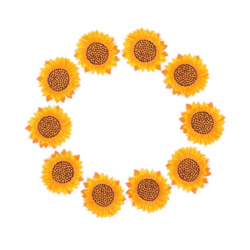 Homoyoyo 10 Stück Teiliges Sonnenblumen Stickerei Aufnäher aus Langlebigem Praktische und Farbintensive Applikationen zum Aufnähen zum Reparieren und Dekorieren von Kleidung Homoyoyo 10 Stück Teiliges Sonnenblumen Stickerei Aufnäher aus Langlebigem Praktische und Farbintensive Applikationen zum Aufnähen zum Reparieren und Dekorieren von Kleidung von Homoyoyo