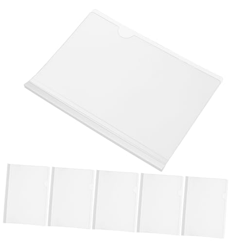 Homoyoyo 10 Stück Teiliges Transparentes Report Cover mit Weißer Schiene Multifunktionale Papier Ordner zum Sicheren Aufbewahren von Dokumenten Leicht und Praktisch für Büro Schule und von Homoyoyo