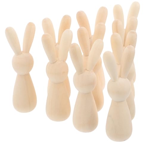 Homoyoyo 10 Stück Teiliges Unbehandelte Holzfiguren Hasen Design Naturfarbene Holz Peg Dolls zum Bemalen DIY Bastelset für Hand Auge Koordination und Kreative Dekoration Homoyoyo 10 Stück Teiliges Unbehandelte Holzfiguren Hasen Design Naturfarbene Holz Peg Dolls zum Bemalen DIY Bastelset für Hand Auge Koordination und Kreative Dekoration von Homoyoyo