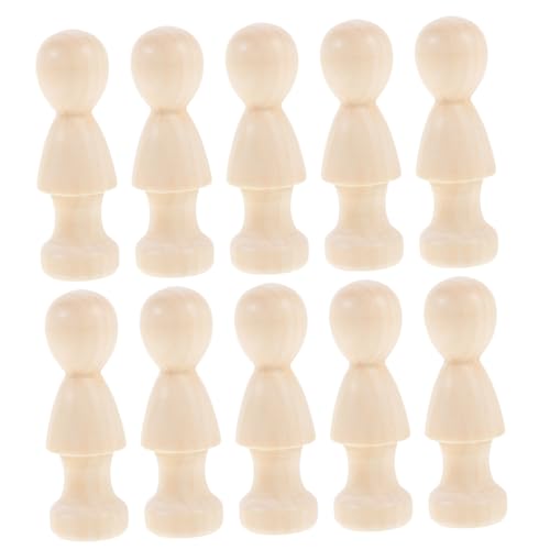 Homoyoyo 10 Stück Teiliges Unbemalte Holzfiguren zum Bemalen Kreative DIY Holzpuppen für Naturfarbene Holz peg dolls für Basteln und Individuelle Dekoration Homoyoyo 10 Stück Teiliges Unbemalte Holzfiguren zum Bemalen Kreative DIY Holzpuppen für Naturfarbene Holz peg dolls für Basteln und Individuelle Dekoration von Homoyoyo