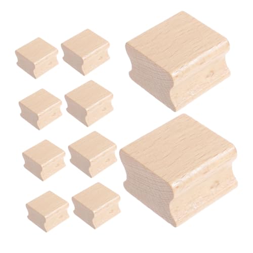 Homoyoyo 10 Stück Teiliges Unbemalter Holzstempel aus Buchenholz Grooved Cube Block für Diy Bastelprojekte Scrapbooking und Malzubehör Wetterfest und Langlebig von Homoyoyo
