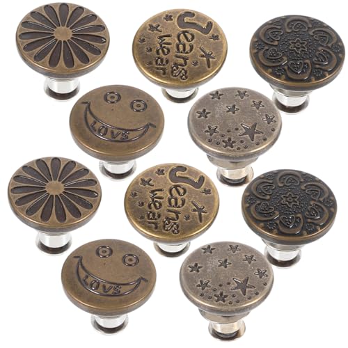 Homoyoyo 10 Stück Teiliges Verstellbare Abnehmbare Metallknöpfe für Jeansbund Einfache DIY hosentaschen verschlüsse ohne Nähen Langlebige Jeansknöpfe für Hosenbundanpassung und Reparatur von Homoyoyo