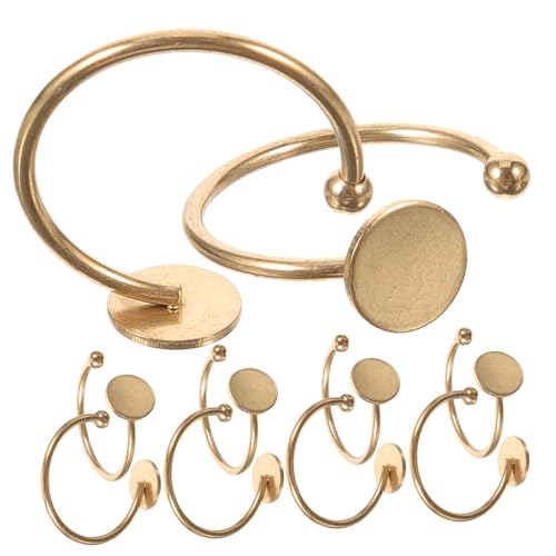 Homoyoyo 10 Stück Teiliges Verstellbare Edelstahl Ringrohlinge mit Flacher Fassung Langlebig und Hautfreundlich für DIY Schmuckherstellung und Personalisierte Fingerringe Homoyoyo 10 Stück Teiliges Verstellbare Edelstahl Ringrohlinge mit Flacher Fassung Langlebig und Hautfreundlich für DIY Schmuckherstellung und Personalisierte Fingerringe von Homoyoyo