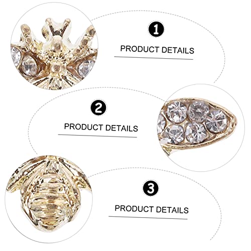 Homoyoyo 10 Stück Teiliges Vintage Bienen Nail Art Charms aus Langlebiger Legierung Schnelles Anbringen Vielseitig für Professionelle Nagelkunst und DIY Dekoration für Nägel und Make Up von Homoyoyo