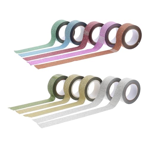 Homoyoyo 10 Stück Teiliges Washi Tape mit Glitzereffekt Dekoratives Klebeband für DIY Bastelprojekte Geschenkverpackung Rückstandsfrei Entfernbar Vielseitig für Scrapbooks Kalender Karten Homoyoyo 10 Stück Teiliges Washi Tape mit Glitzereffekt Dekoratives Klebeband für DIY Bastelprojekte Geschenkverpackung Rückstandsfrei Entfernbar Vielseitig für Scrapbooks Kalender Karten von Homoyoyo