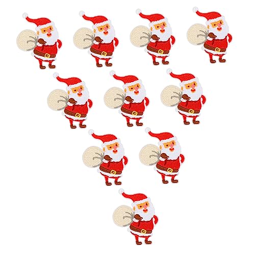 Homoyoyo 10 Stück Teiliges Weihnachts Stickerei Patches Set Weihnachtliche Applikationen zum Aufbügeln Hochwertige Stoff Aufnäher für Kleidung Diy Textil Dekoration für Festtage und Homoyoyo 10 Stück Teiliges Weihnachts Stickerei Patches Set Weihnachtliche Applikationen zum Aufbügeln Hochwertige Stoff Aufnäher für Kleidung Diy Textil Dekoration für Festtage und von Homoyoyo