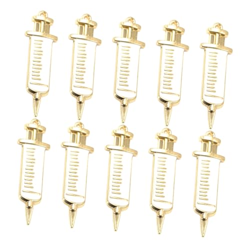 Homoyoyo 10 Stück Teiliges Weiße Legierungs Anhänger Spritzenform Charms für DIY Schmuckherstellung Halskette Armband Schlüsselanhänger Zubehör Homoyoyo 10 Stück Teiliges Weiße Legierungs Anhänger Spritzenform Charms für DIY Schmuckherstellung Halskette Armband Schlüsselanhänger Zubehör von Homoyoyo