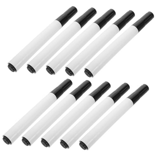 Homoyoyo 10 Stück Teiliges Whiteboard Marker Weiß Abwischbare Wasserfeste Stifte mit Flüssigem Tintenfluss Rund Spitze Glatte für Planung und Unterricht Leicht zu Reinigen von Homoyoyo