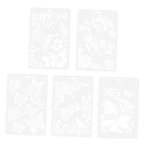 Homoyoyo 10 Stück Teiliges Zeichenschablonen aus Robustem PP Wiederverwendbare Malvorlagen mit Großem Hohlraum für DIY Bastelprojekte Scrapbooking Schulbedarf Sicher und Einfach zu von Homoyoyo