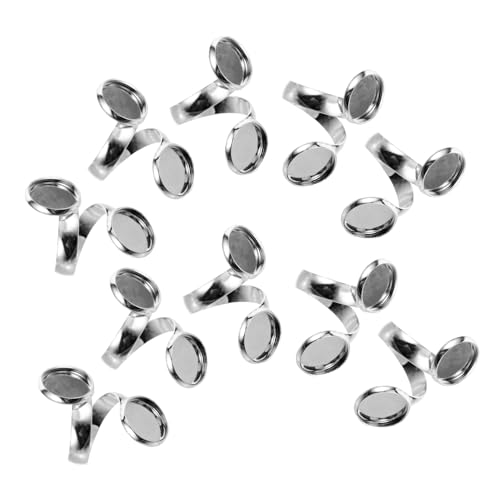 Homoyoyo 10 Stück Verstellbare Ringrohlinge Vollkupfer Silberfarbene Schmuckbasis für DIY Fingerringe Schmuckherstellung Zubehör Homoyoyo 10 Stück Verstellbare Ringrohlinge Vollkupfer Silberfarbene Schmuckbasis für DIY Fingerringe Schmuckherstellung Zubehör von Homoyoyo