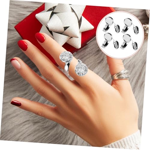Homoyoyo 10 Stück Verstellbare Ringrohlinge aus Edelstahl Glatte Bezel trays für DIY Schmuckherstellung Langlebige Metallbasis für Kreative Ringgestaltung und Bastelbedarf von Homoyoyo