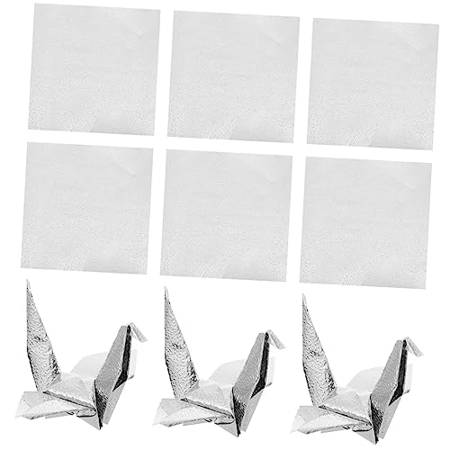 Homoyoyo 100 Blatt Perlmuttartiges Origami Falten Quadrate Glänzend Kind Basteln Diy Origami Paper Farbe Handgefertigtes Origami -handwerk Quadratisches Origami Papier Silber von Homoyoyo