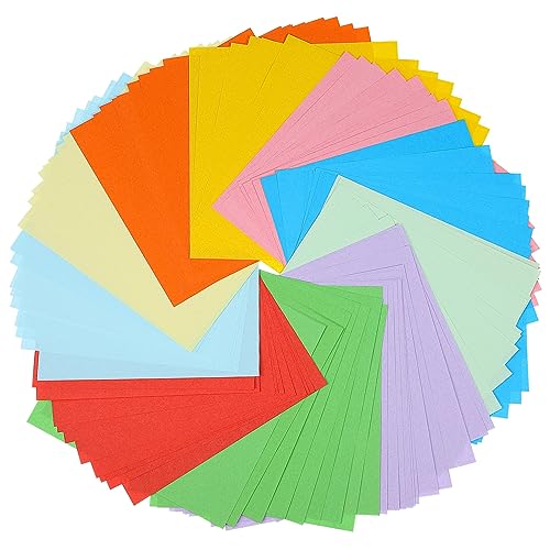 Homoyoyo 100 Blatt buntes Papier Bastelpapier farbiges Papier Kunst und Handwerk Zeichnung bastelmaterial für crafts for Origami-Papiere für Pastellpapier zum Basteln von Homoyoyo