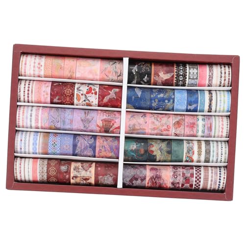 Homoyoyo 100 Rollen Bunte Washi Tape Handgemachte Klebebänder für DIY Tagebuch Dekoration Kreative Scrapbooking und Bastelprojekte Sichere und für Planner und Journals von Homoyoyo
