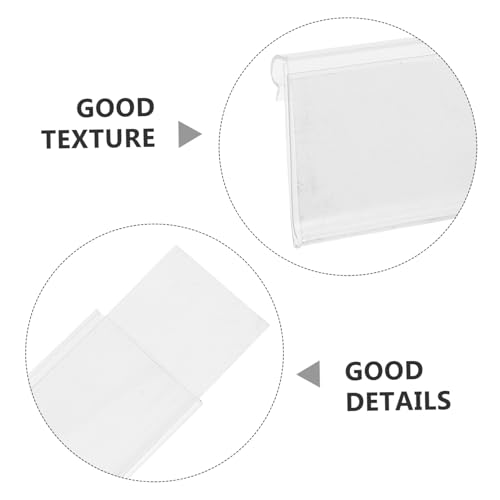 Homoyoyo 100 Sätze Transparente Preisetikettenhalter Aus Kratzfestem Kunststoff Mit Papier Einlagen Flexibel Sicher Für Einzelhandel Regal Körbe Lager Supermarkt Anzeige von Homoyoyo