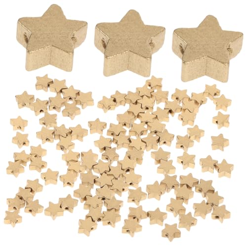 Homoyoyo 100 Stk. Fünfzackige Holzscheiben Sternform Bastelsets DIY Holzperlen Stern Anhänger für Mathematik Lernhilfen Umweltfreundlich und Sicher von Homoyoyo