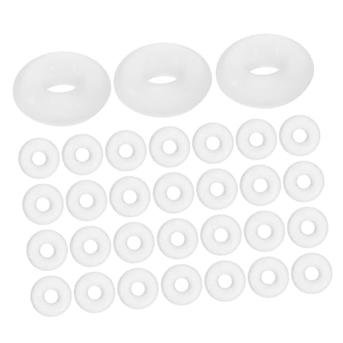 Homoyoyo 100 Stück Armband Gummiring Metallhalterperlen Abstandsperlen ring abstandshalter Perlenringe Schmuck Quetschperlen Perlenabstandshalter Halskette Abstandshalter Weiß von Homoyoyo