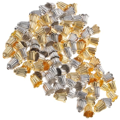Homoyoyo 100 Stück Blumenform Perlenkappen Legierung für Schmuckherstellung DIY Teile für Armbänder Ohrringe und Goldene Silberne Kappen Homoyoyo 100 Stück Blumenform Perlenkappen Legierung für Schmuckherstellung DIY Teile für Armbänder Ohrringe und Goldene Silberne Kappen von Homoyoyo