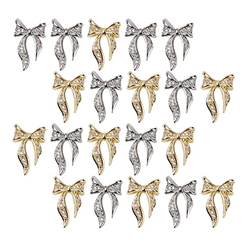 Homoyoyo 100 Stück Bowknot Nagel Patches DIY Maniküre Dekoration mit Goldenen und Silbernen Schleifen für Kreative Nageldesigns und Vielseitige Anwendungen Homoyoyo 100 Stück Bowknot Nagel Patches DIY Maniküre Dekoration mit Goldenen und Silbernen Schleifen für Kreative Nageldesigns und Vielseitige Anwendungen von Homoyoyo