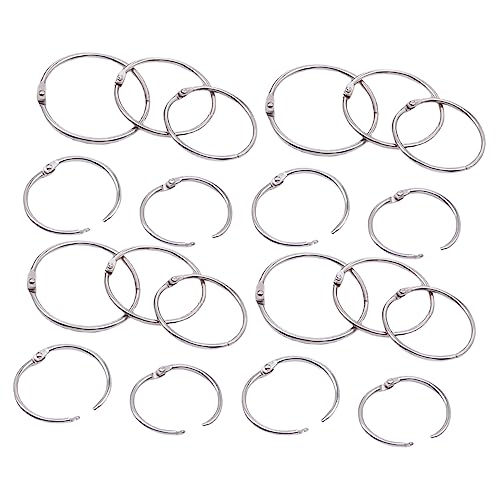 Homoyoyo 100 Stück Buchringe Metall Lose Blattringe DIY Notizbuchringe für Karteikarten Außen für Kalender Scrapbooking und Bastelarbeiten von Homoyoyo