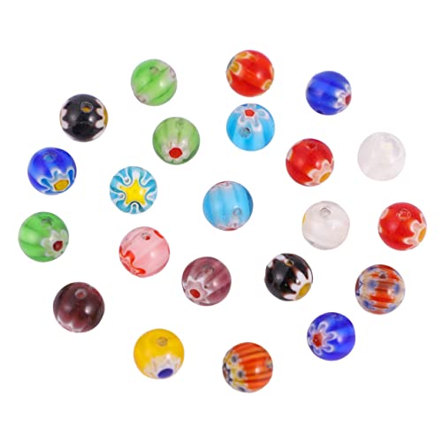 Homoyoyo 100 Stück Bunte Glasperlen Rund Lose Perlen zum Schmuck Basteln DIY Armbänder Halsketten Zubehör für Kreative Handarbeit Homoyoyo 100 Stück Bunte Glasperlen Rund Lose Perlen zum Schmuck Basteln DIY Armbänder Halsketten Zubehör für Kreative Handarbeit von Homoyoyo