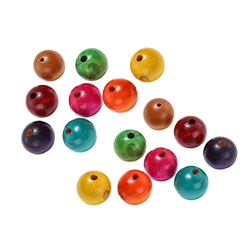 Homoyoyo 100 Stück Bunte Holzperlen Durchmesser Runde DIY Bastelperlen Kreative Schmuckzubehör für Heimdekoration Natürlicher Holzmaterial Homoyoyo 100 Stück Bunte Holzperlen Durchmesser Runde DIY Bastelperlen Kreative Schmuckzubehör für Heimdekoration Natürlicher Holzmaterial von Homoyoyo