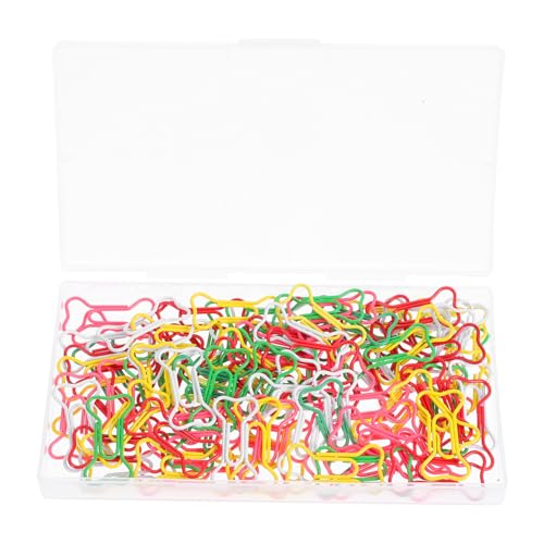 Homoyoyo 100 Stück Bunte Knochenform Büroklammern aus Metall Kreative Paper Clips für Büro Schule Notizbücher Lesezeichen Memo Halter Praktisch und Robust für Papierorganisation von Homoyoyo