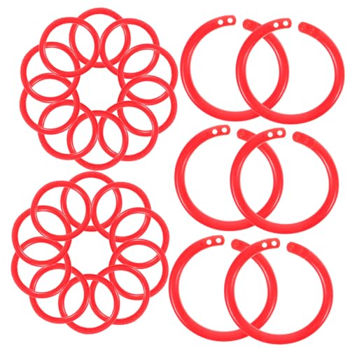 Homoyoyo 100 Stück Bunte Kunststoff Binder Ringe Innenmaß Flexible Wiederverwendbare Buchbinderinge für Kalender Scrapbook DIY Schlüsselanhänger Loseblattsammlung Praktische Ringbinder von Homoyoyo